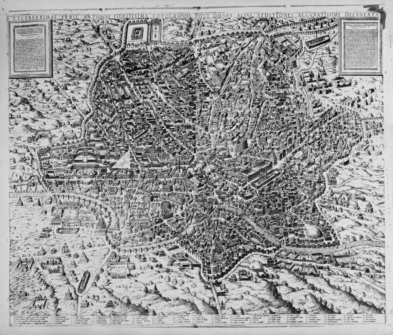 Róma térképe, 1579 alkotó: Mario Cartaro
