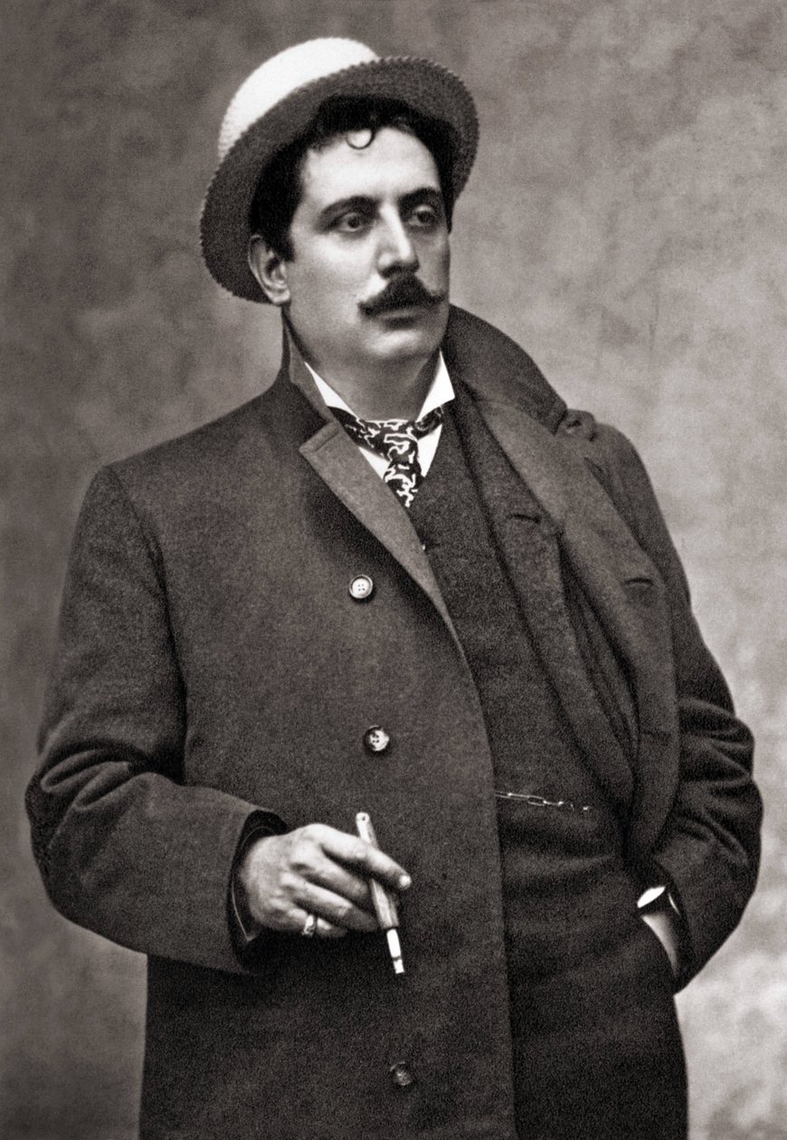 Giacomo Puccini (1858-1924) zenész-zeneszerző portréja alkotó: Mario Nunes Vais