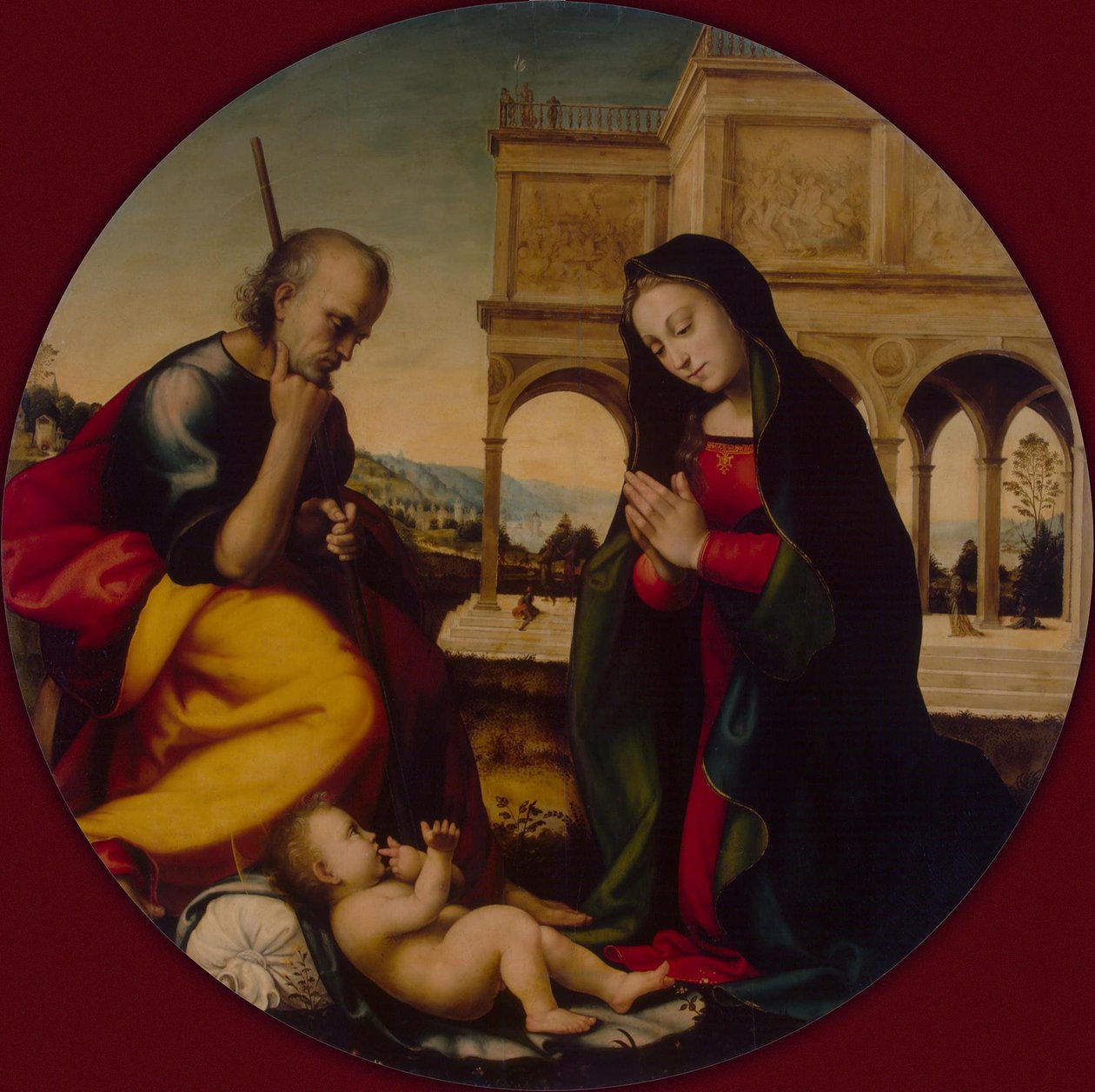 A Krisztus-gyermek imádása c. 1500 alkotó: Mariotto Albertinelli
