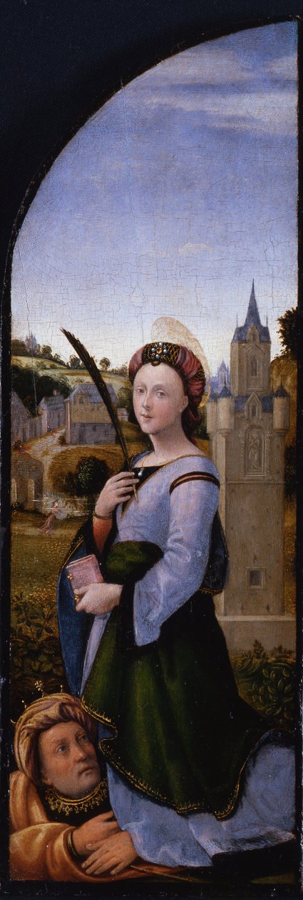 Triptichon: Szent Borbála és apja, Dioszkurosz, 1500 alkotó: Mariotto Albertinelli