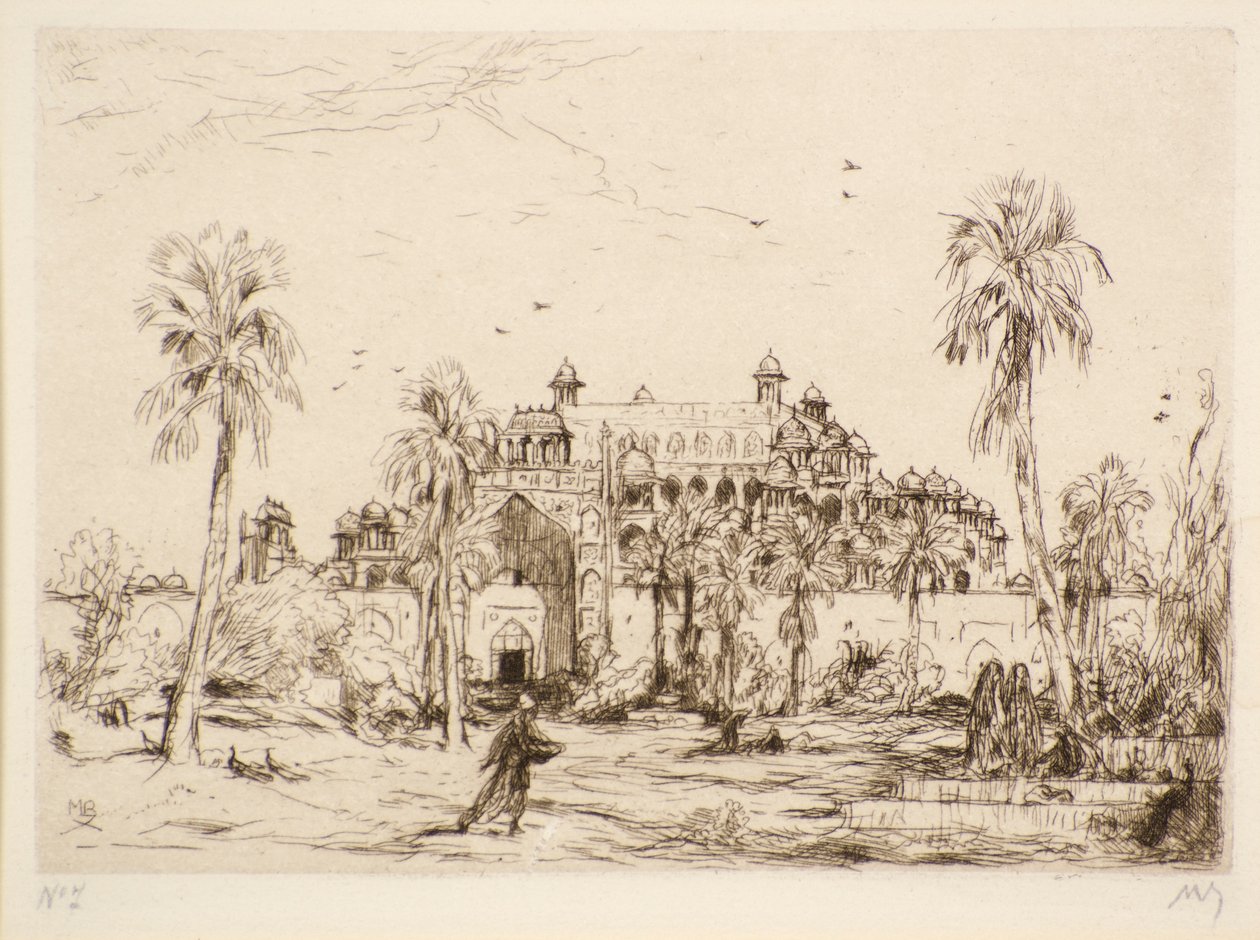 Untitled [Palota Észak-Afrikában] (rézkarc) alkotó: Marius Alexander Jacques Bauer