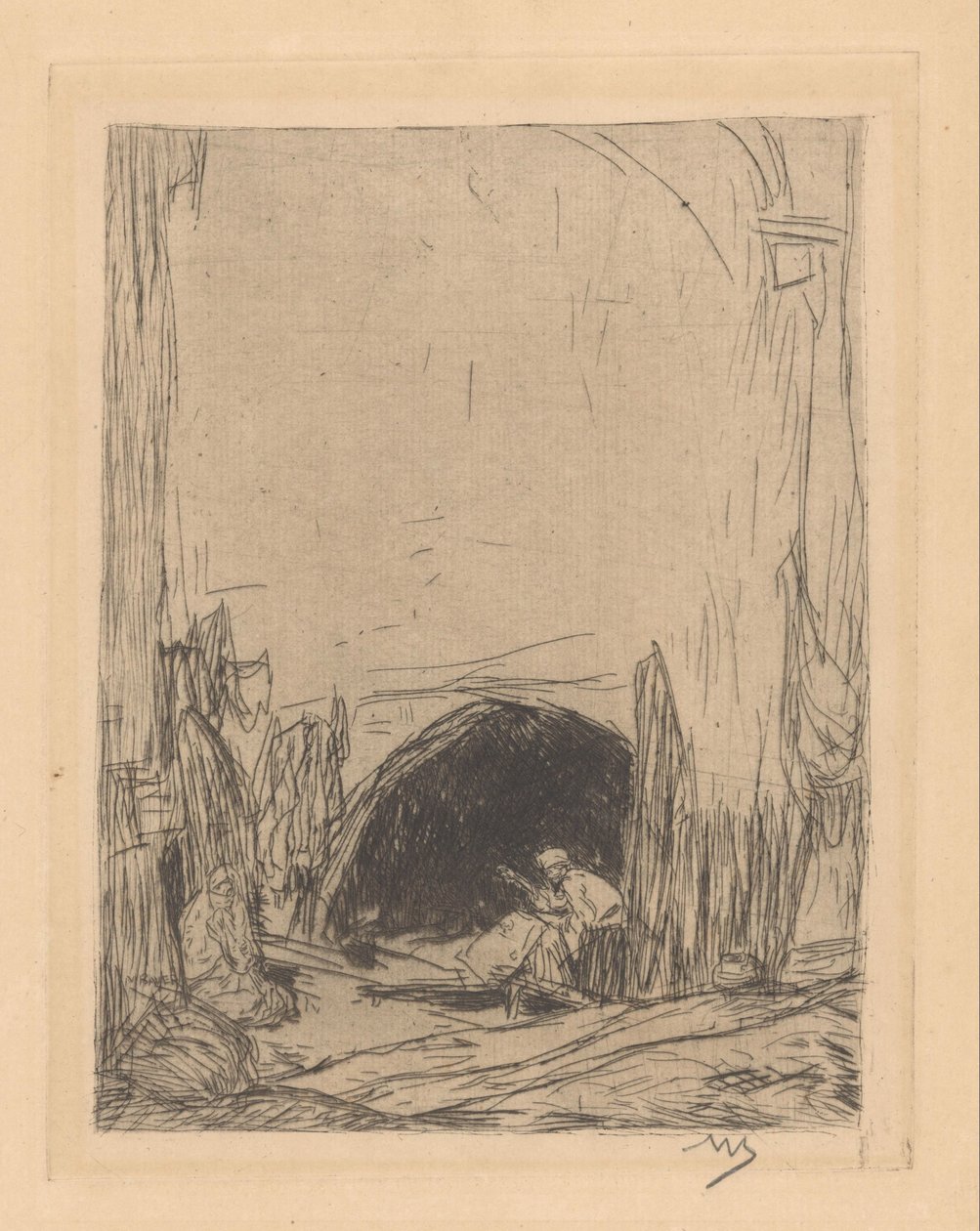 Bazár Konstantinápolyban alkotó: Marius Bauer (signed by artist)