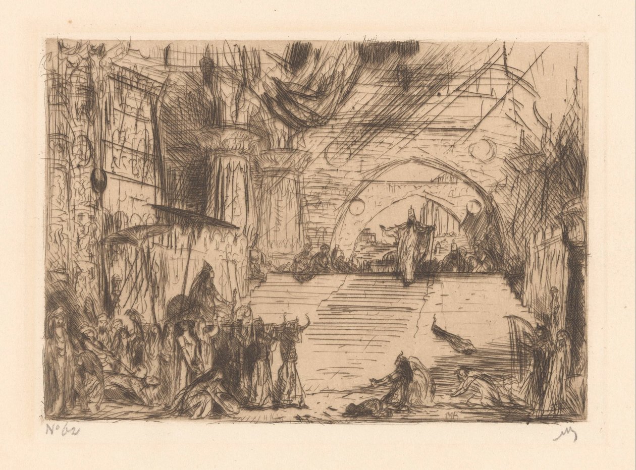 Seba királynőjének látogatása alkotó: Marius Bauer (signed by artist)