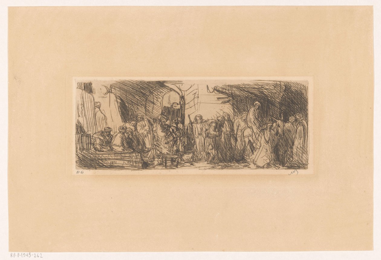 Utca Jeruzsálemben alkotó: Marius Bauer (signed by artist)
