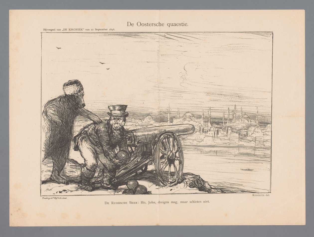 A keleti kérdés (cím a tárgyon) alkotó: Marius Bauer