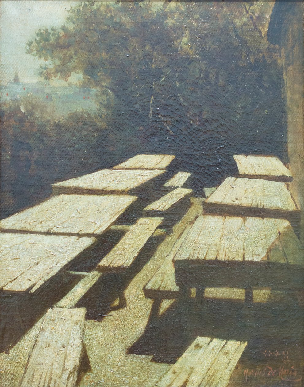Hold egy kocsma asztalain alkotó: Marius Pictor (1852 1924)