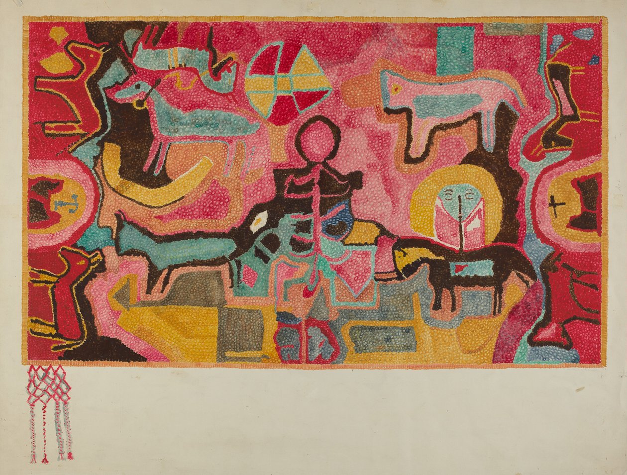 Horgas szőnyeg, c. 1937. alkotó: Marjery Parish