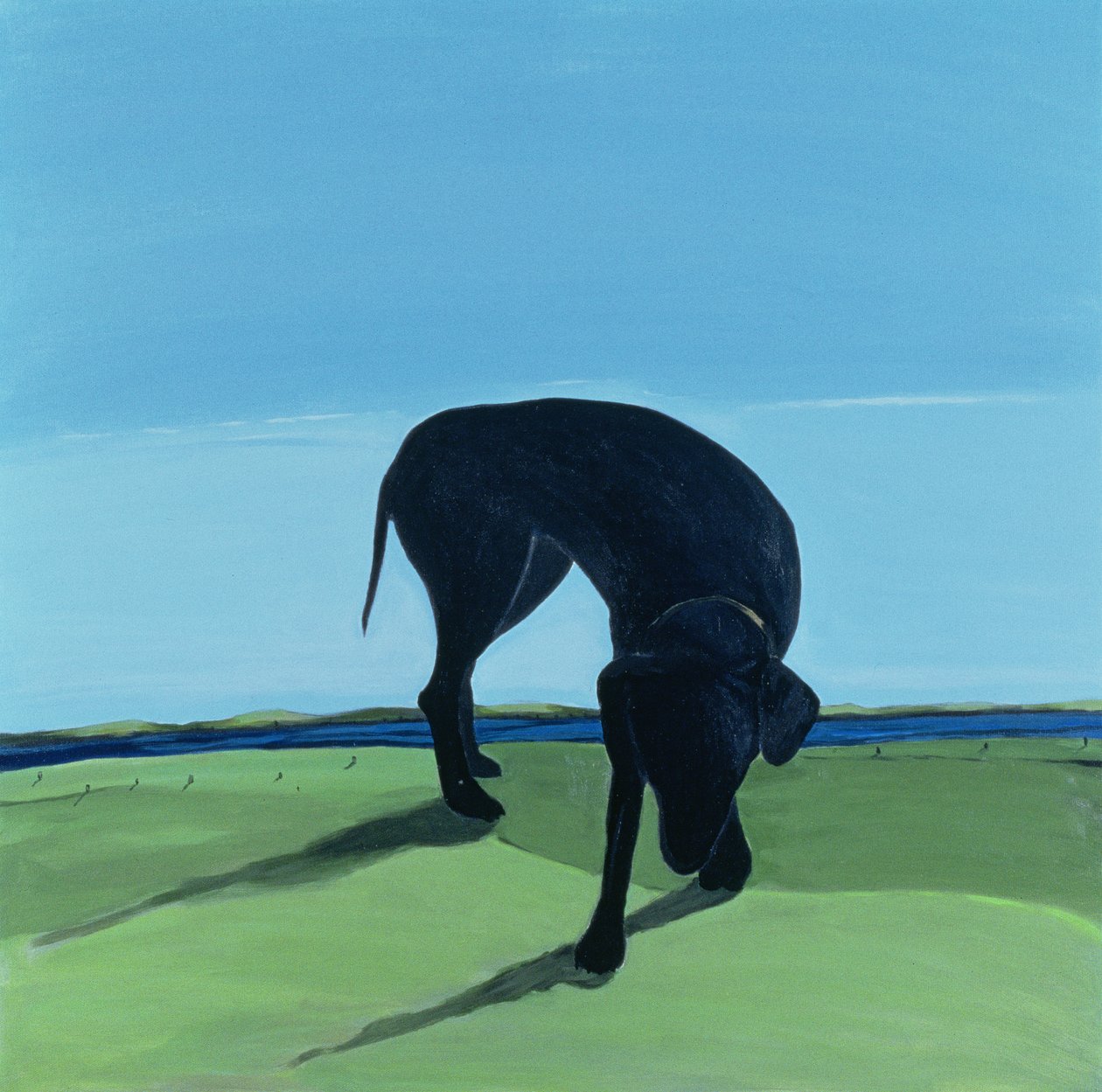 Joes Black Dog, 1996 (akril, vászon) alkotó: Marjorie Weiss