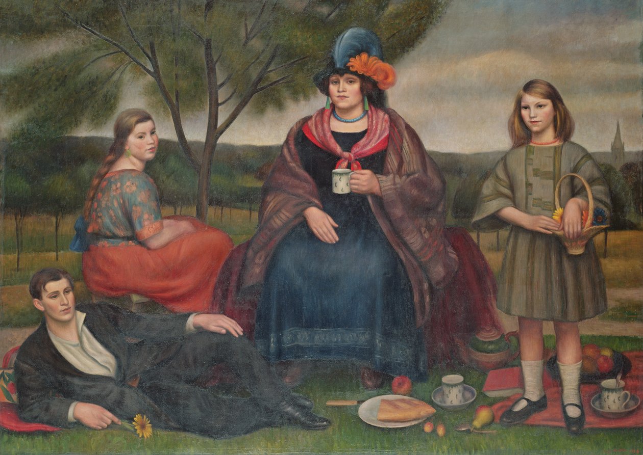 Coster család a Hampstead Heath-en, 1924 alkotó: Mark Gertler