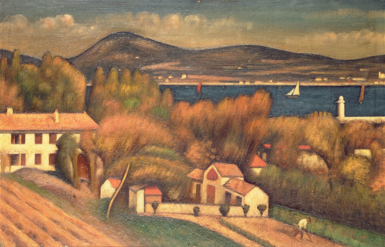 St Tropez, 1925 alkotó: Mark Gertler