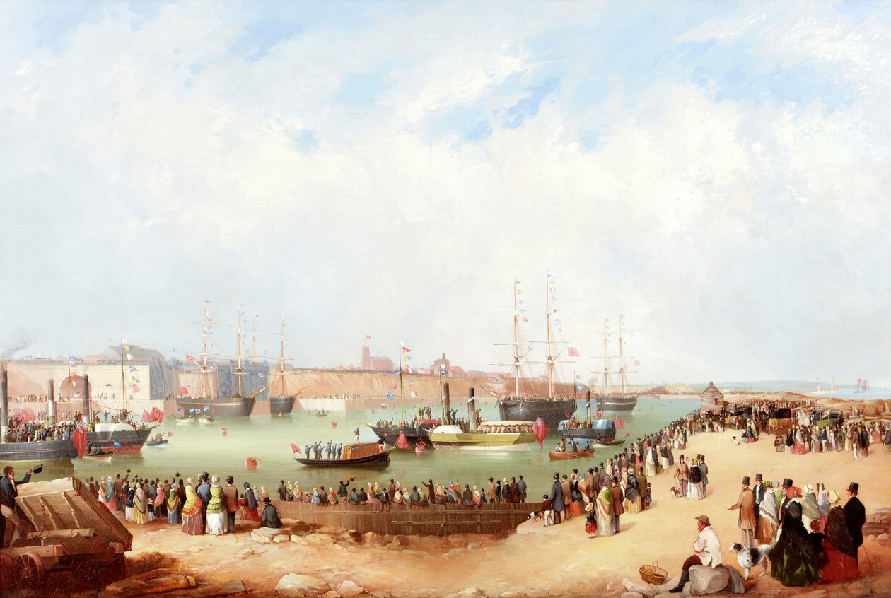 A Sunderland South Docks megnyitása, 1850 alkotó: Mark Thompson