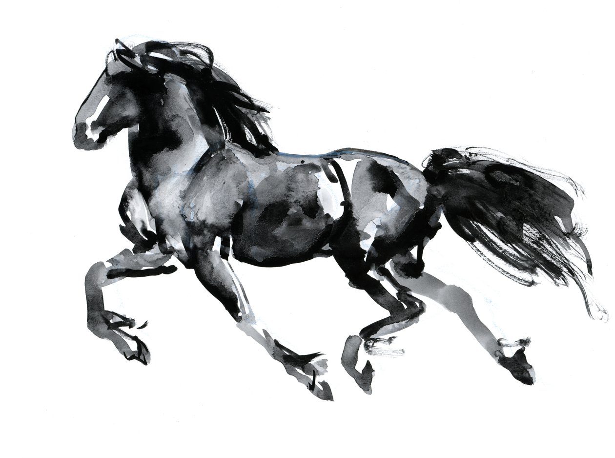 Repülő fríz, 2015, (kínai tinta papíron) alkotó: Mark Adlington