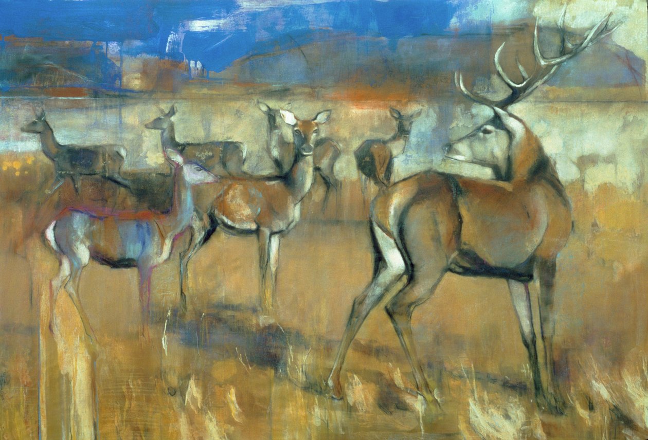 Gathering Deer, 1998 (vegyes technika és kollázs papíron) alkotó: Mark Adlington