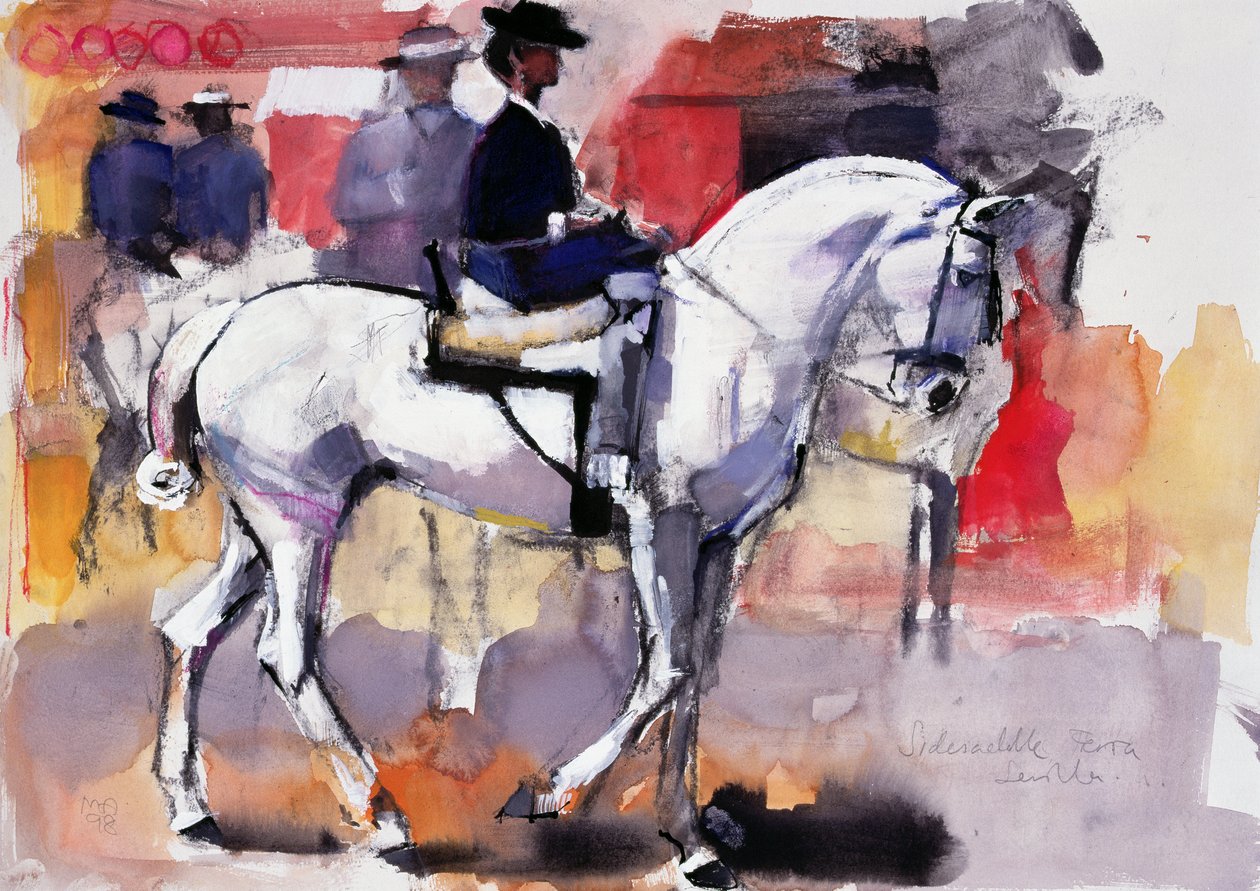 Oldalnyereg a Feria de Sevillában, 1998 (vegyes média papíron) alkotó: Mark Adlington