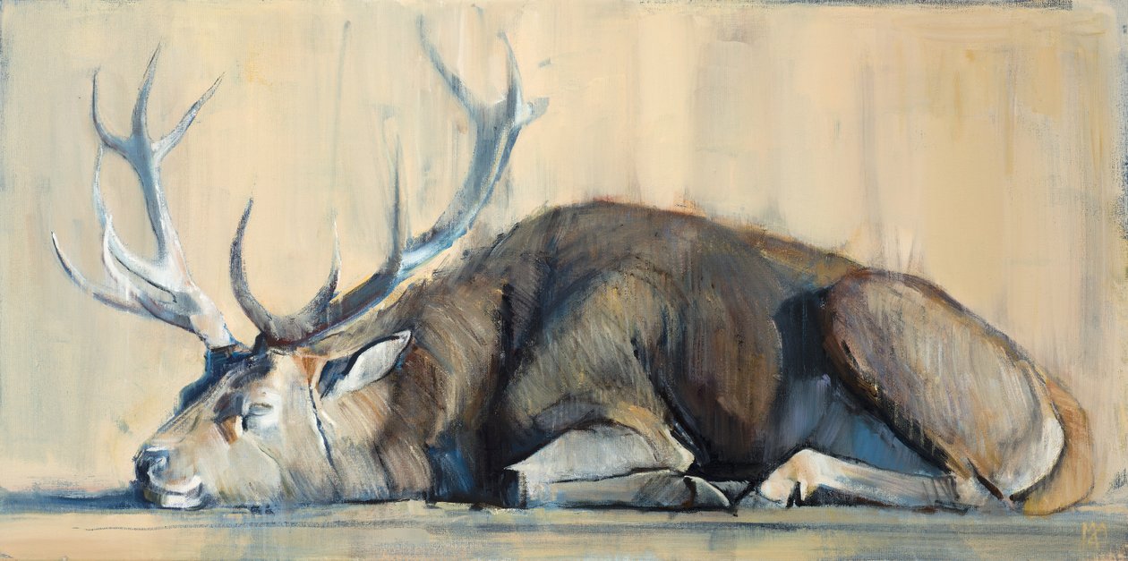 Szarvas, 2014, (0il, vászon) alkotó: Mark Adlington