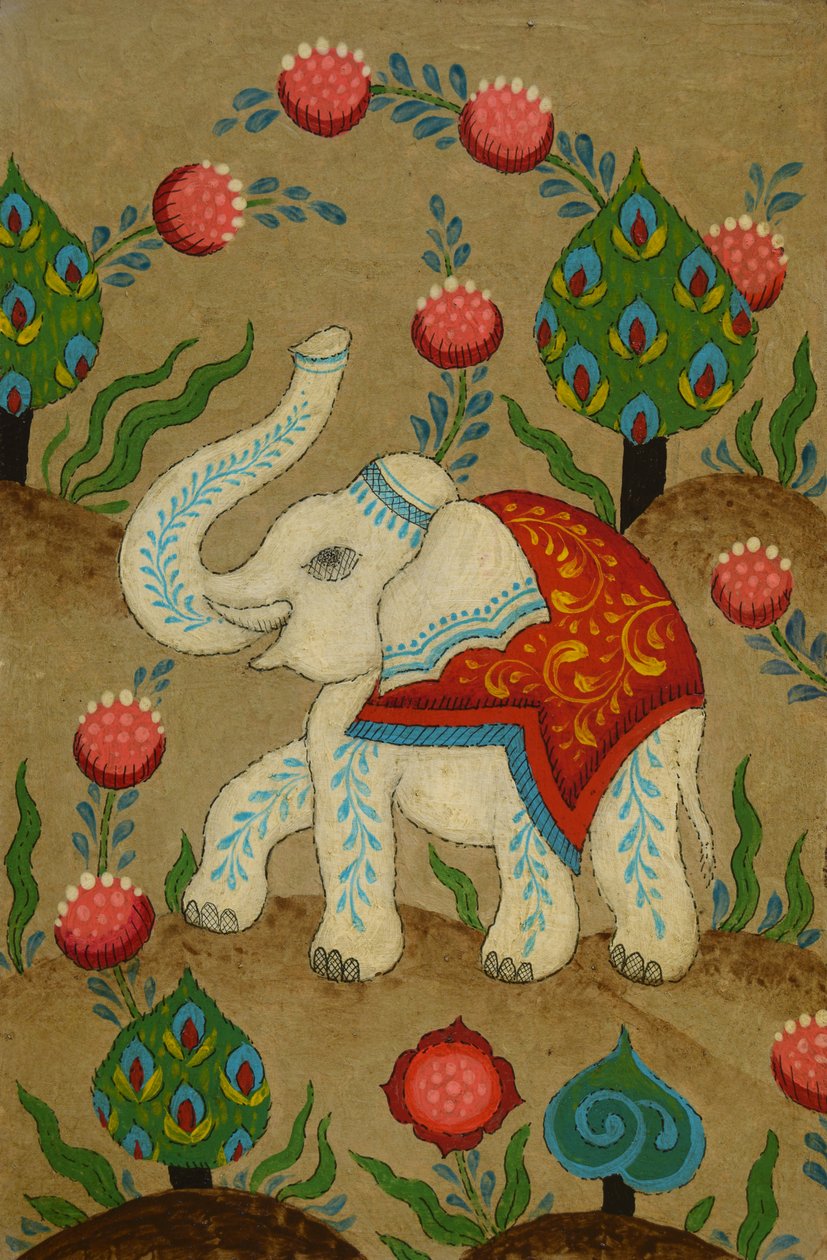 Puja Elefánt, 2024 (akril és tinta, karton) alkotó: Mark Briscoe