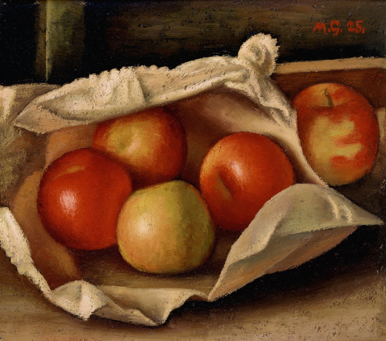 Alma egy zacskóban, 1925 (olaj, karton) alkotó: Mark Gertler
