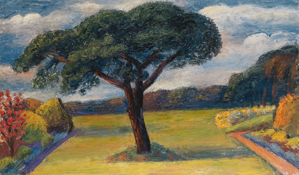 Hautbois, Norfolk, 1936 körül (olaj, vászon) alkotó: Mark Gertler