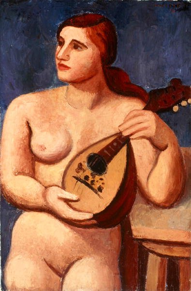 Akt mandolinnal alkotó: Mark Gertler