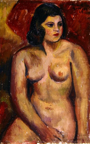 Tanulmány egy női aktról alkotó: Mark Gertler