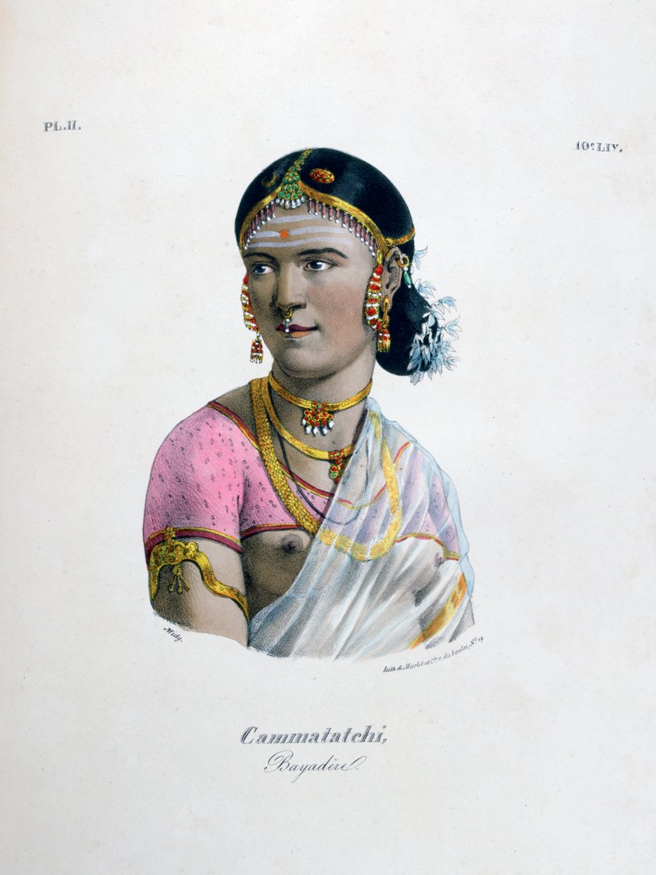 Bayadere női táncos, 1828 alkotó: Marlet et Cie