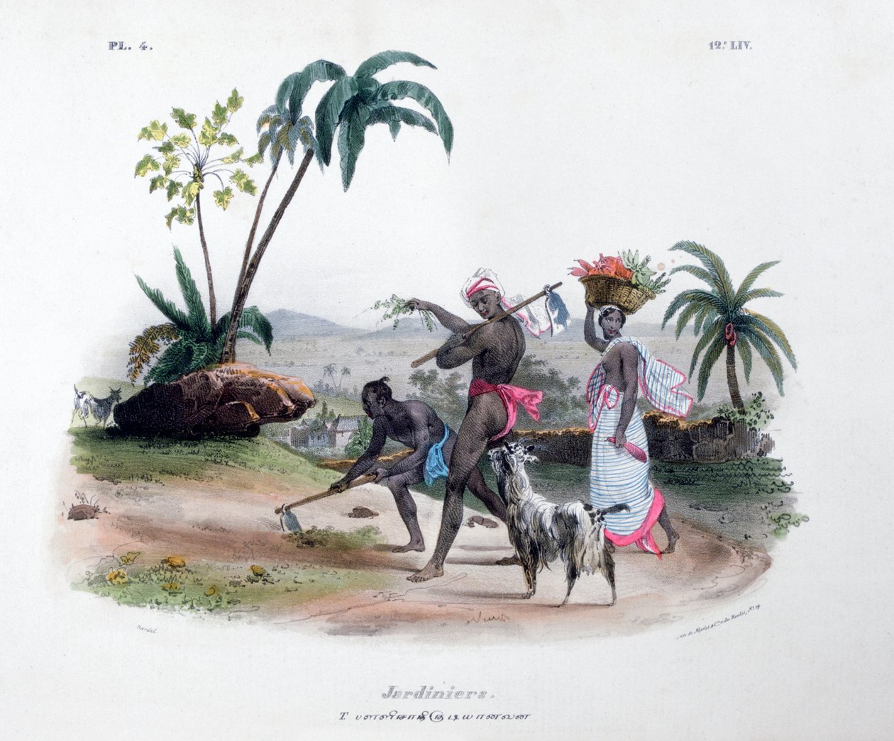 Kertészek, 1828 alkotó: Marlet et Cie