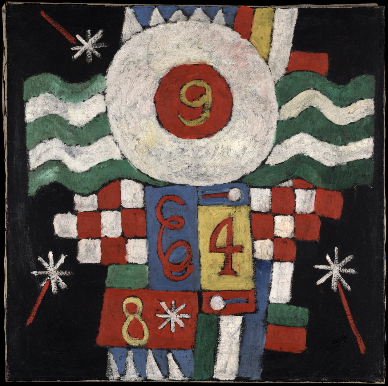 Számok, tervek és betűk gyűjteménye, amelyeket láttam a háború elején Berlinben alkotó: Marsden Hartley