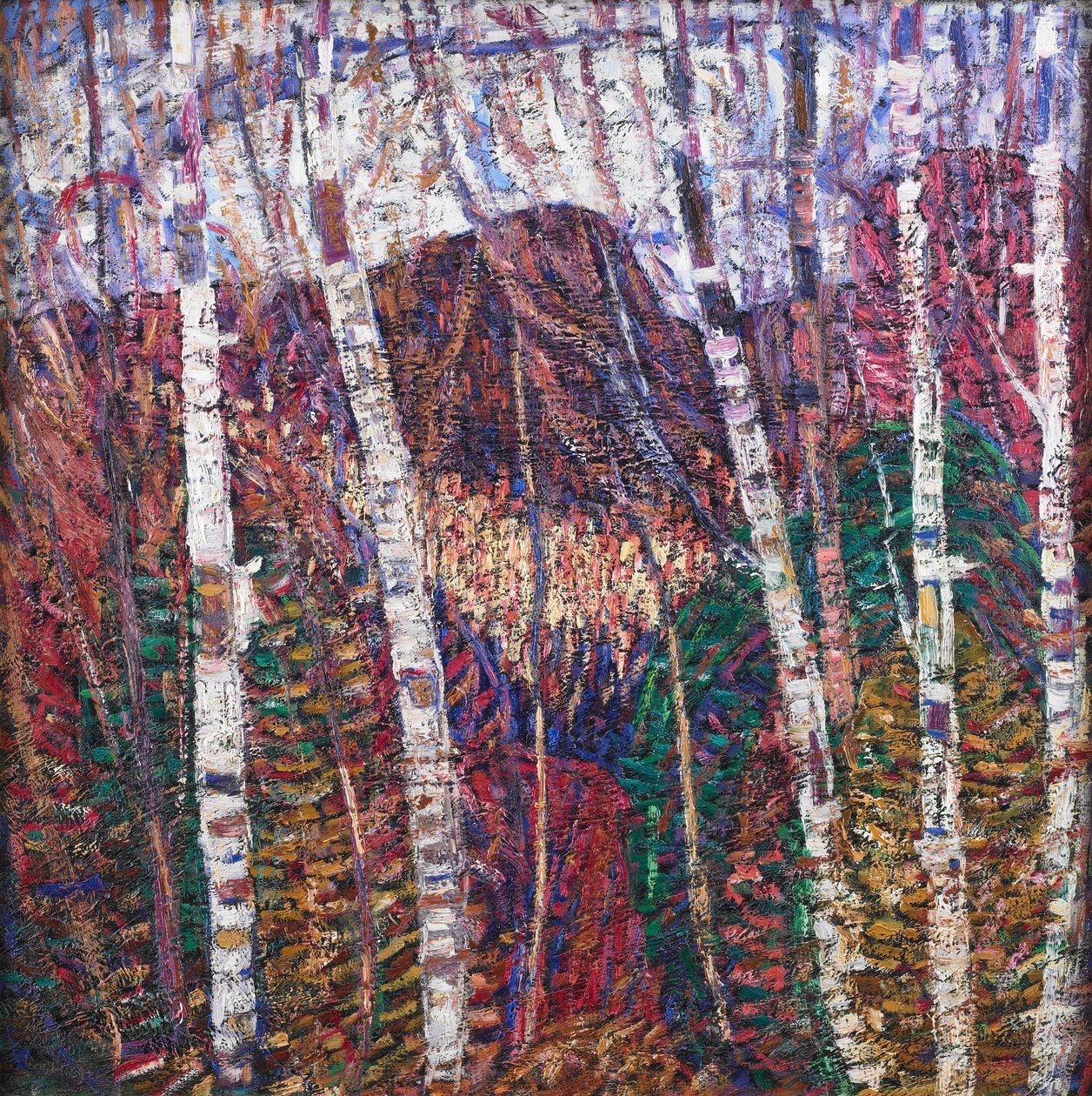 Fehér nyírfák, 1908 körül (olaj, vászon) alkotó: Marsden Hartley