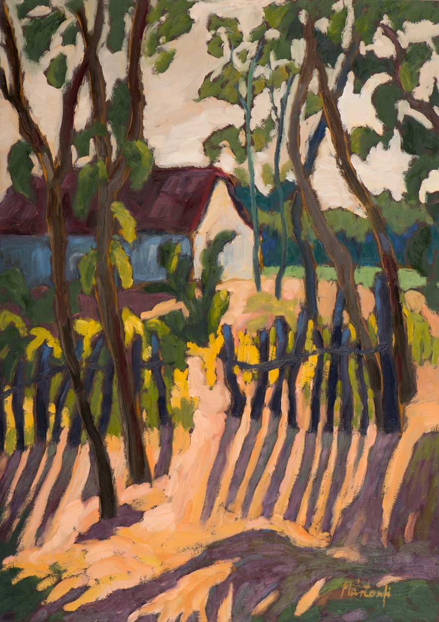 Ramshackle Fence (2011) 70*50, cm olaj, tábla alkotó: Marta Martonfi Benke
