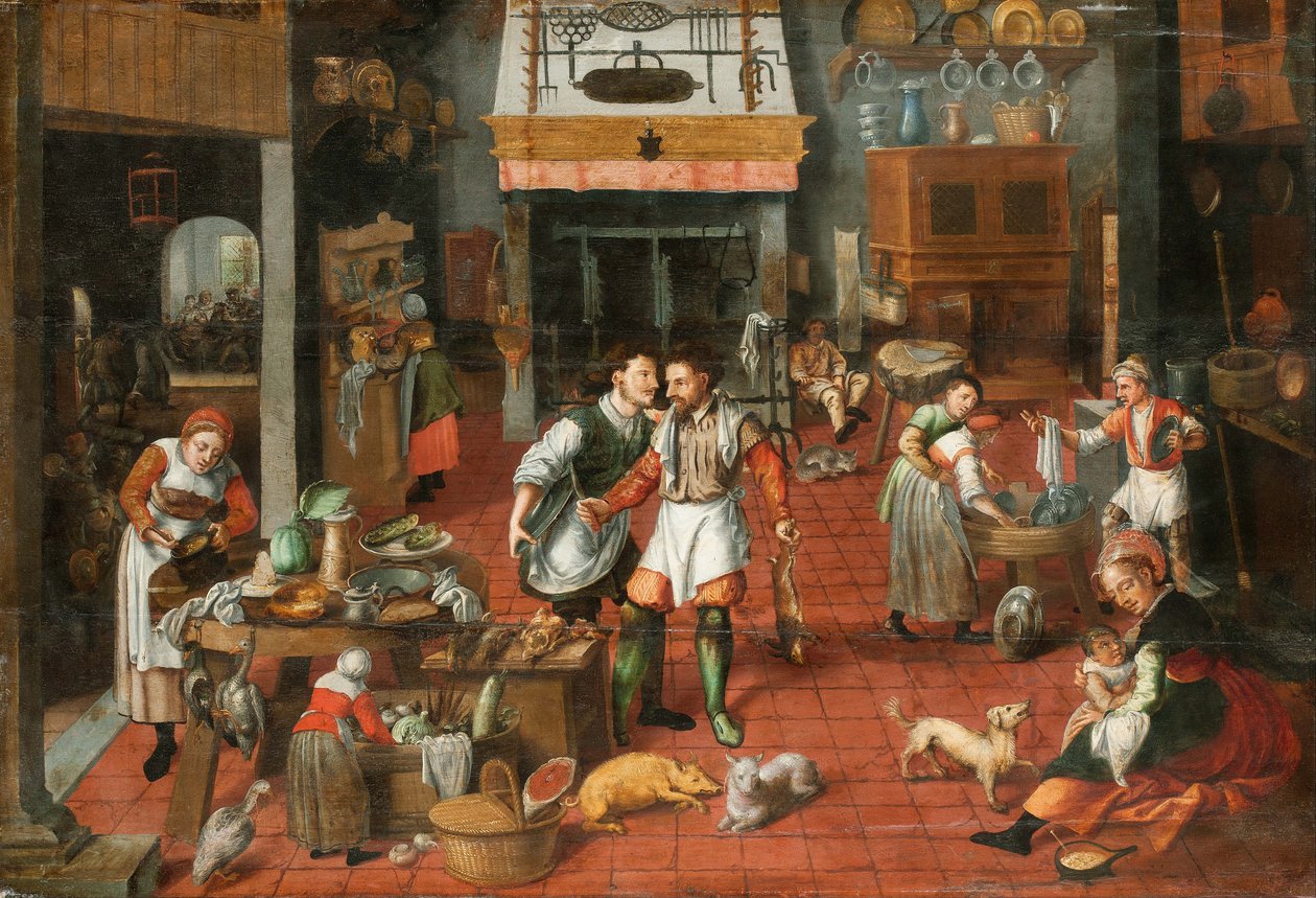 Konyha belső , c. 1565. alkotó: Marten van Cleve the Elder