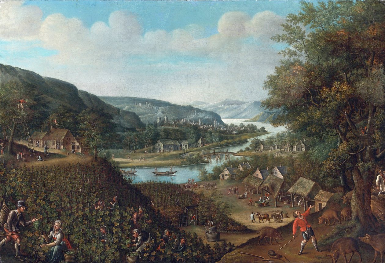 Autumn par Valckenborch, Marten van (1535-1612). Olaj, vászon, méret: 88,3x129,5, , Magángyűjtemény alkotó: Marten van Valckenborch