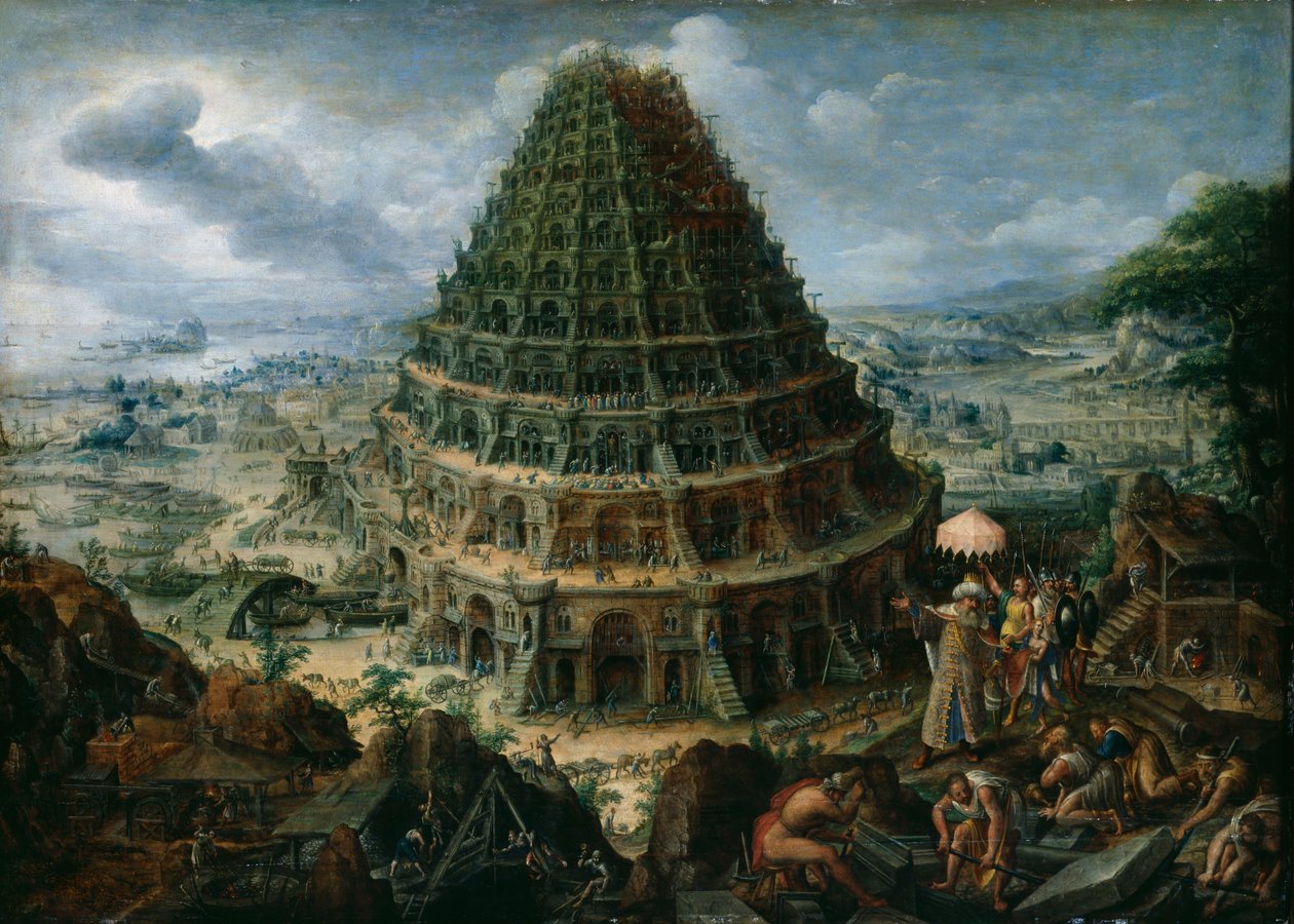 Bábel tornya, 1595 alkotó: Marten Valckenborch  the van Elder
