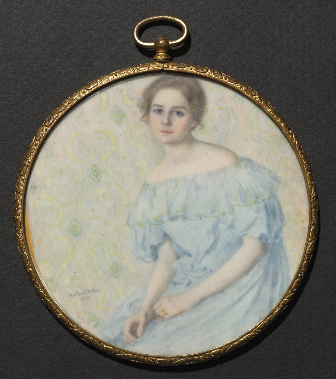 Ethel Coe kék ruhás portréja, 1899. alkotó: Martha S. Baker