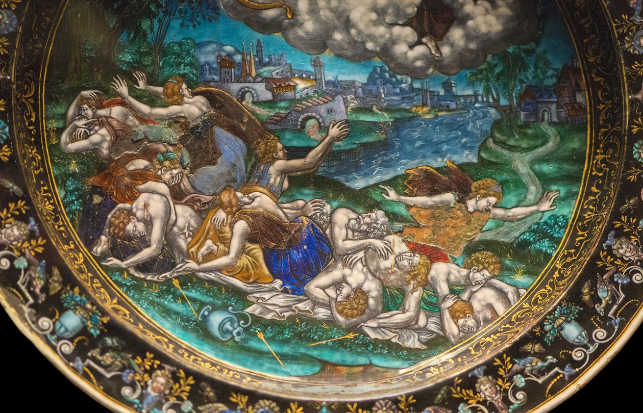 A Niobides lemészárlása, részlet, 1580 körül (objektum) alkotó: Martial Courteys