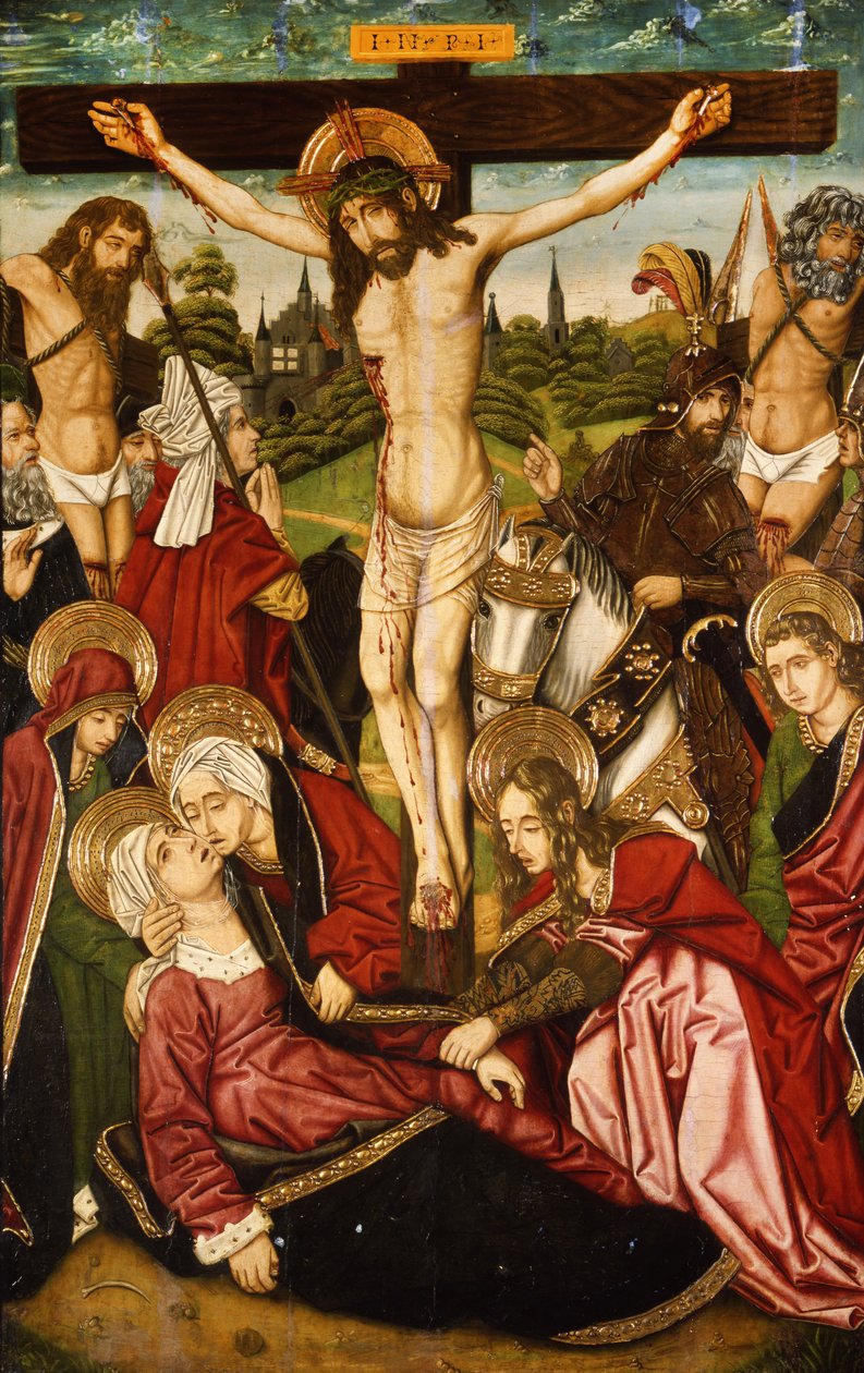 A keresztre feszítés, 1480-90 körül alkotó: Martín Bernat