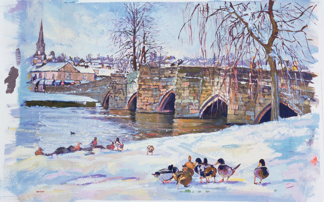 Bakewell Bridge, 1998 (gouache) alkotó: Martin Decent