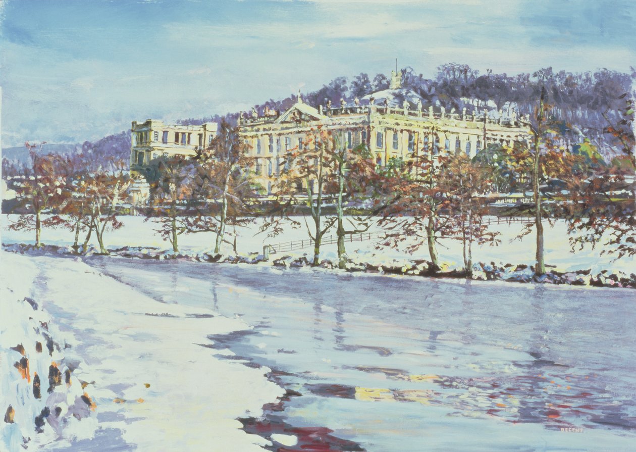 Chatsworth – Midwinter, 1996 (guache) alkotó: Martin Decent