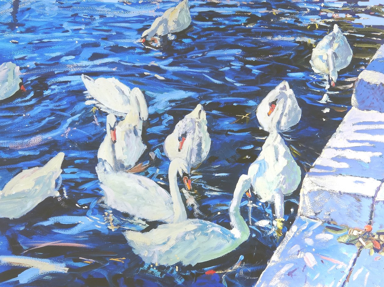 Hattyúk, 2000 (gouache a fedélzeten) alkotó: Martin Decent