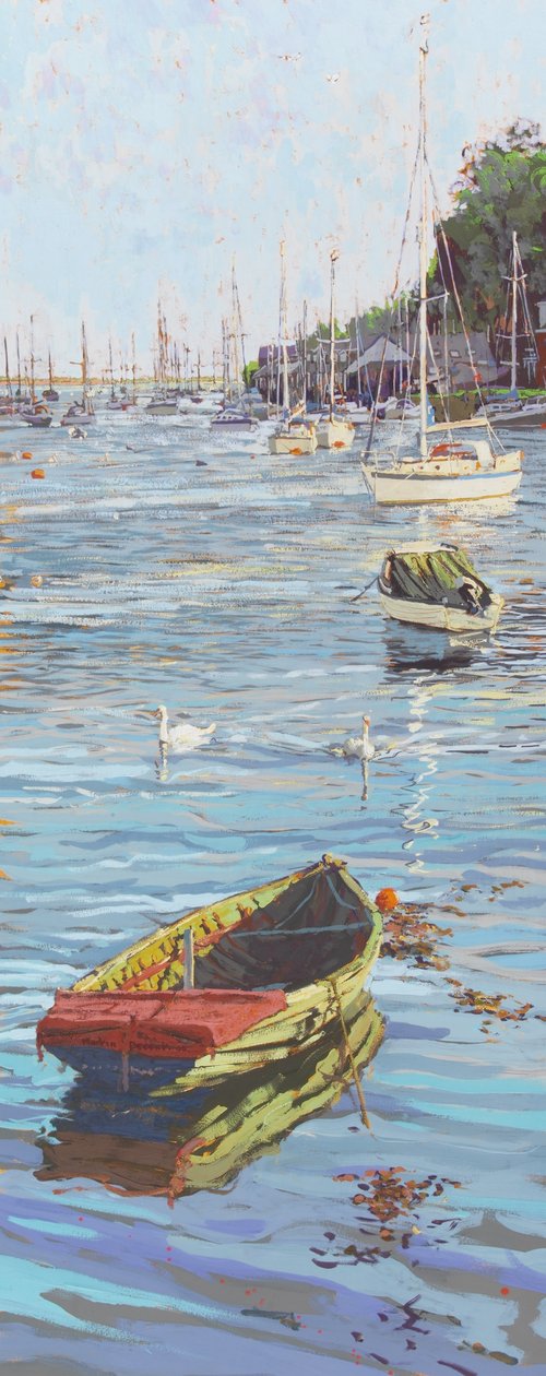 A régi és az új (Portmadoc, Észak-Wales) 2006 (gouache a fedélzeten) alkotó: Martin Decent