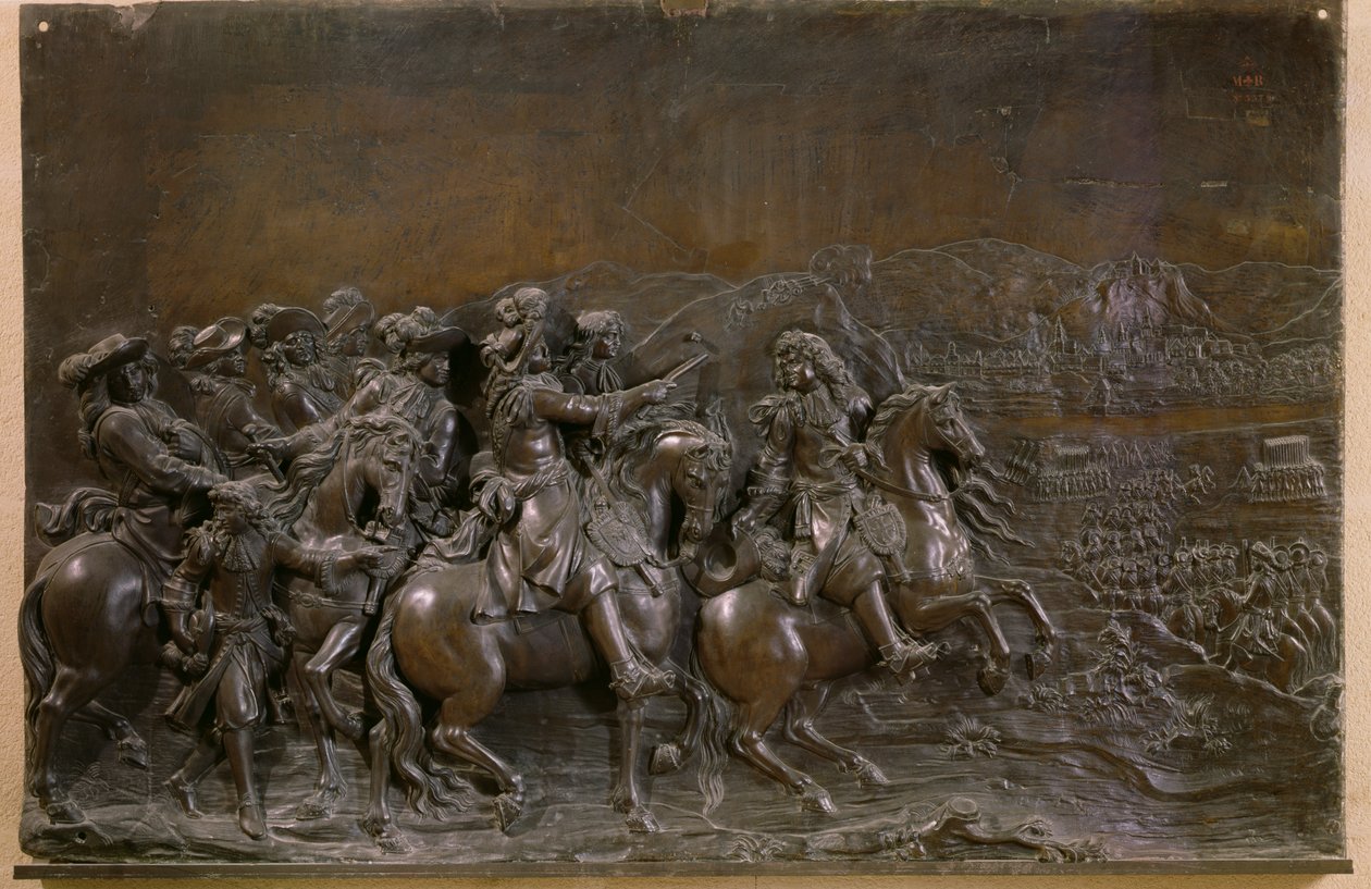 Franche-Comte elfoglalása 1674-ben, 1686 körül (bronz) alkotó: Martin Desjardins