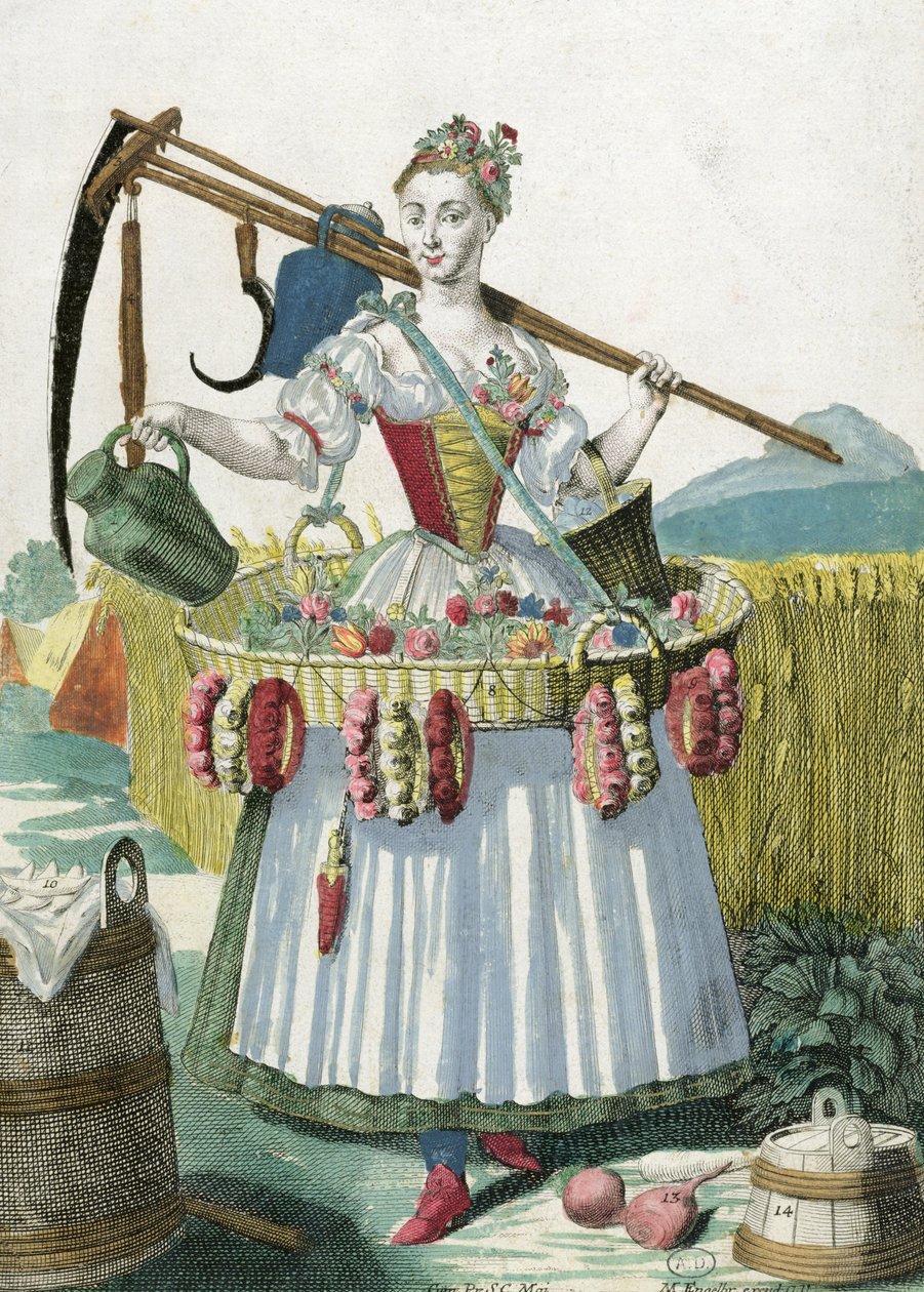Egy parasztasszony, 1735 körül alkotó: Martin Engelbrecht