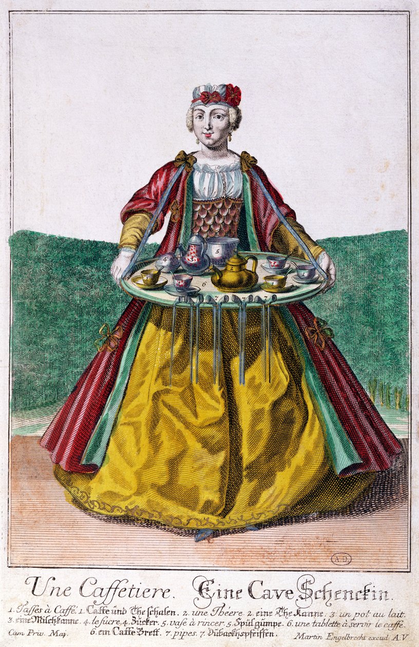 A kávéfőző, 1735 körül alkotó: Martin Engelbrecht