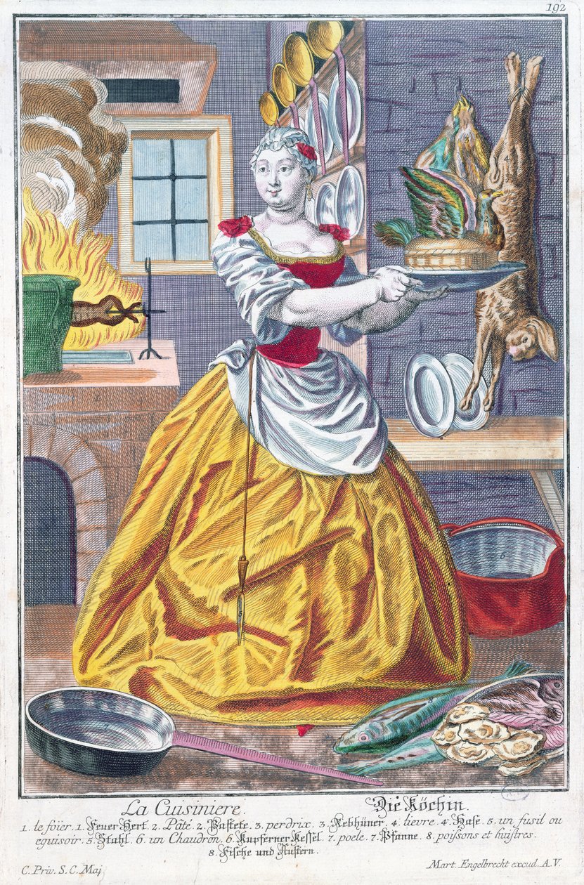 A szakács, 1735 körül alkotó: Martin Engelbrecht