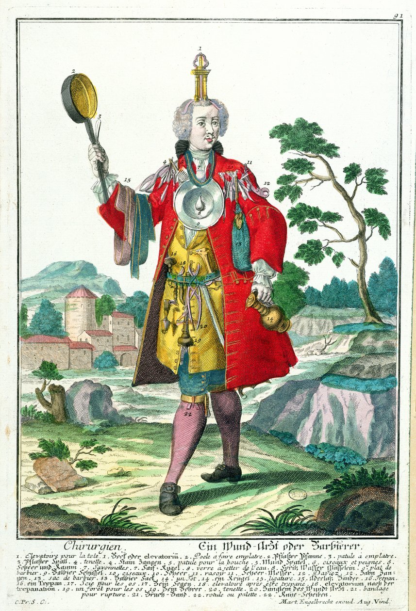 A sebész, 1735 körül alkotó: Martin Engelbrecht