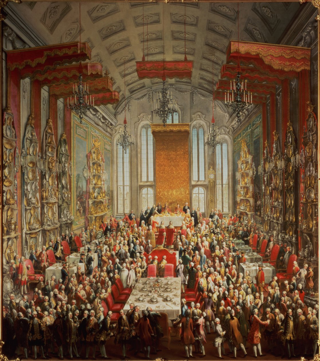 II. József koronázási bankettje Frankfurtban, 1764 alkotó: Martin II Mytens or Meytens