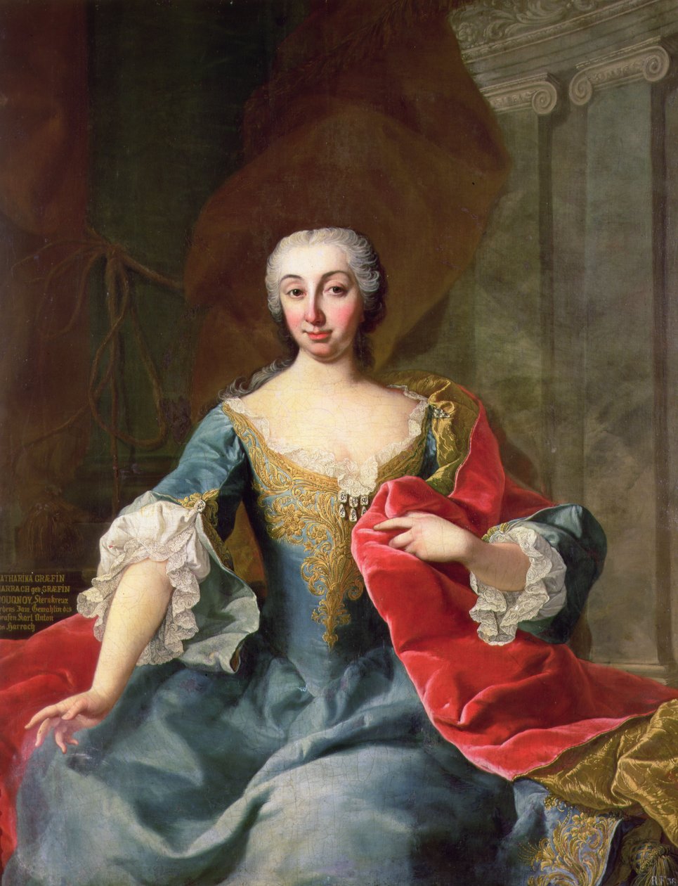 Katherina, Harrach grófnő, született Bouqnoy grófnő, Karl Anton von Harrach gróf felesége, 18. század alkotó: Martin II Mytens or Meytens