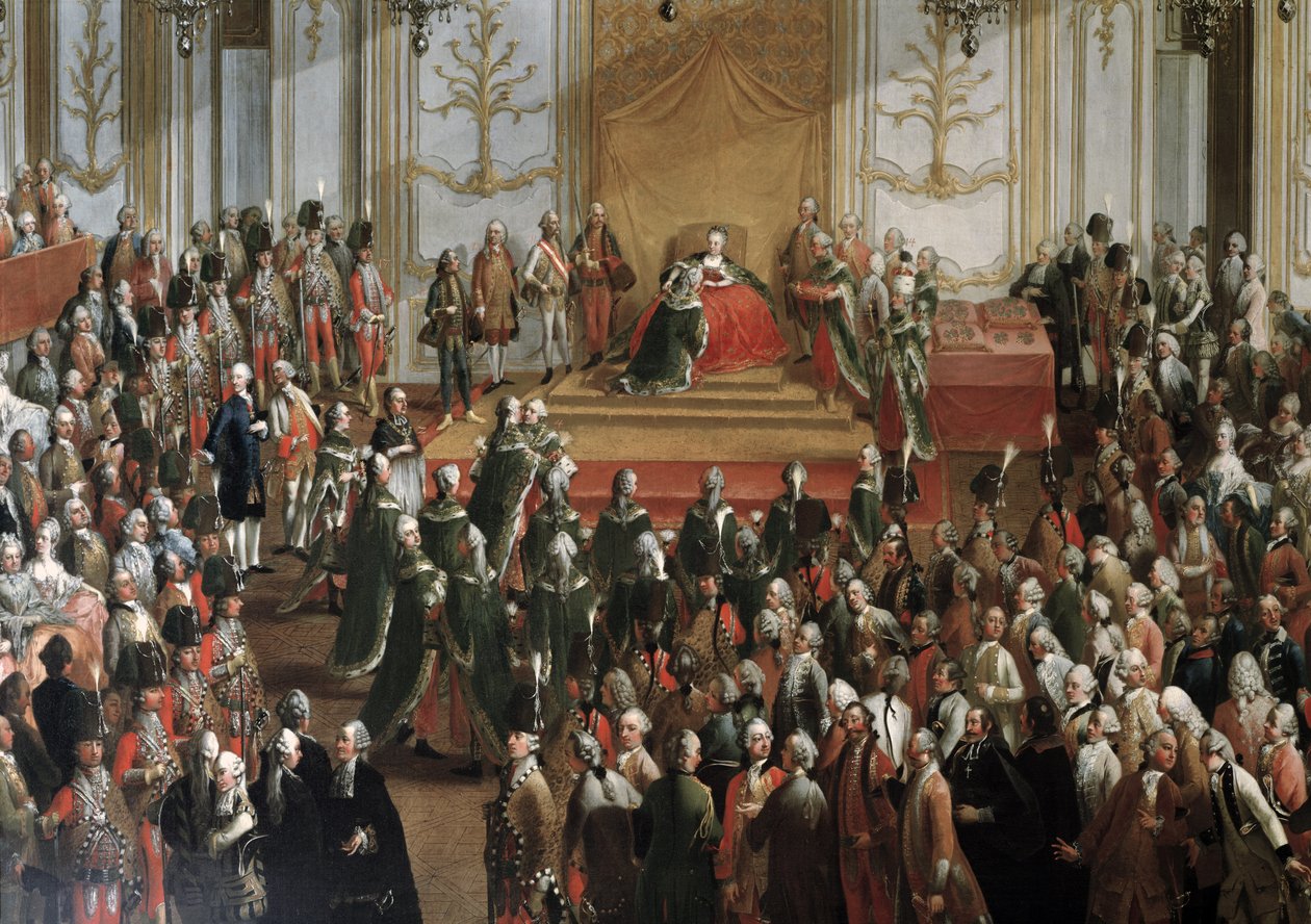 Mária Terézia a Szent István-rend beavatásánál, 1764 (67407. részlet) alkotó: Martin II Mytens or Meytens