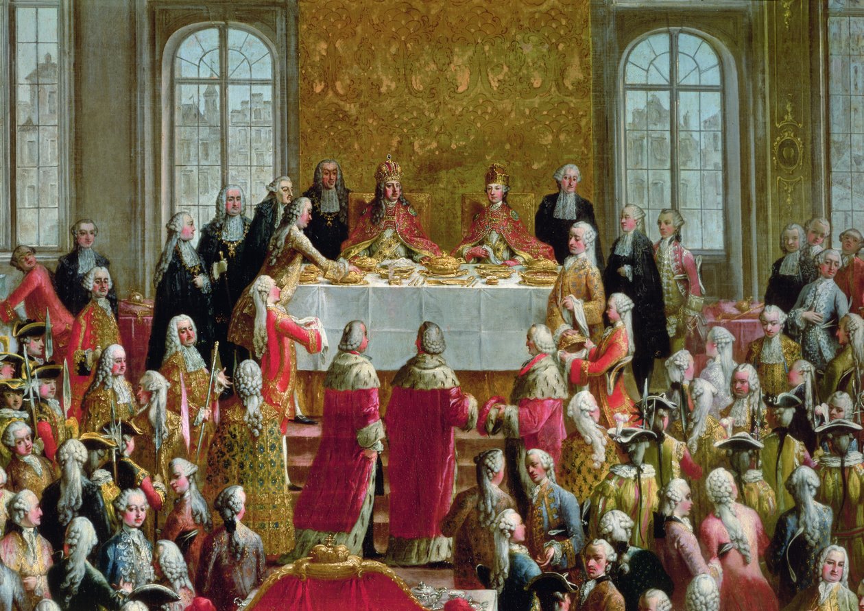 II. József (1741-90), német császár koronázási bankettje, 1764 (részlet) alkotó: Martin II Mytens or Meytens