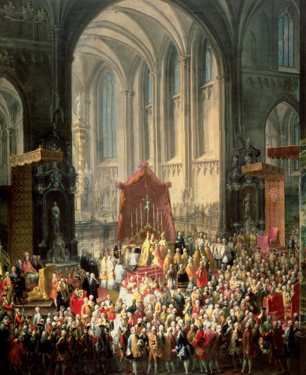 II. József (1741-90) német császárrá koronázása a frankfurti dómban, 1764 (részletesen lásd 67403) alkotó: Martin II Mytens or Meytens