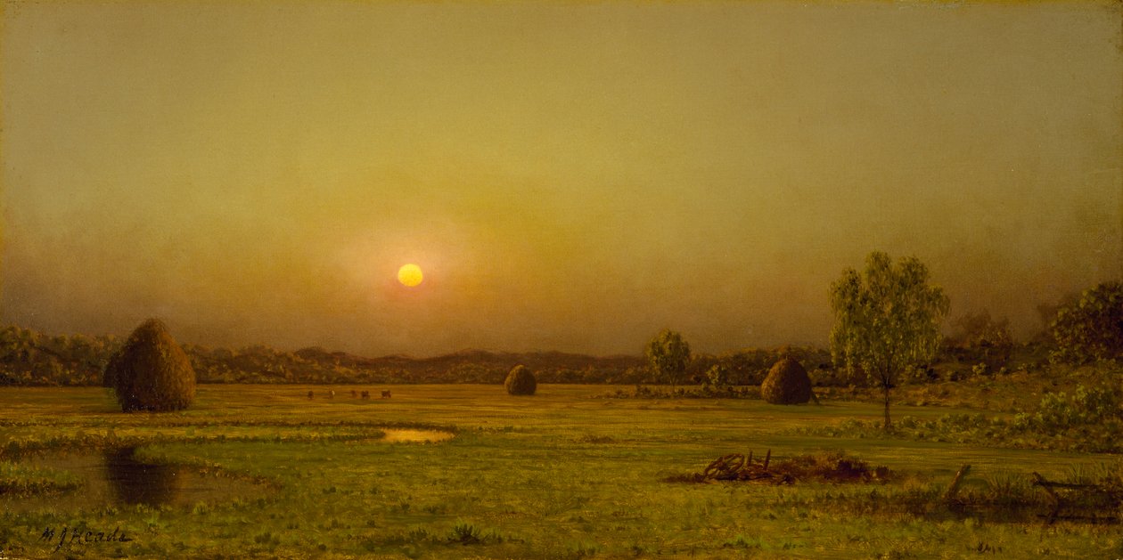 Marsh Sunset, Newburyport, Massachusetts, kb. 1876-1882 alkotó: Martin Johnson Heade